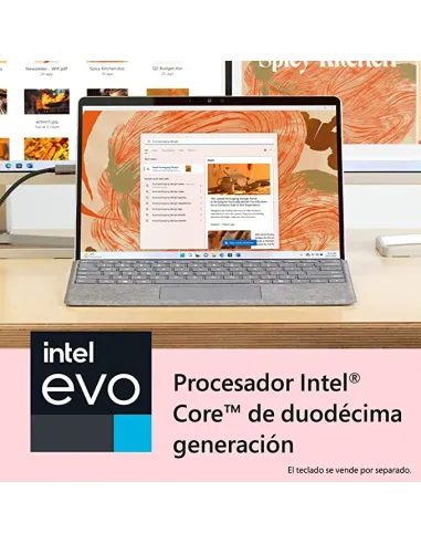 Microsoft Surface Pro 9 Intel Evo Core i7-1255U/16GB/512GB/13" W11 Pro Negro
