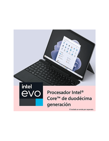 Microsoft Surface Pro 9 Intel Evo Core i5-1235U/16GB/256GB/13" W11 Pro Negro