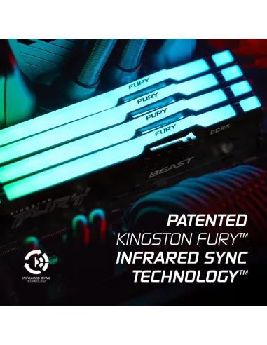 Kingston FURY Beast RGB DDR5 5600MHz 16GB (2x8GB) CL40