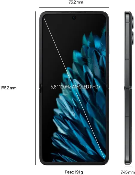 Oppo Find N2 Flip 5G 8/256GB Negro