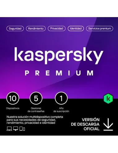 Kaspersky Premium 10 Dispositivos 1 Año Licencia Electrónica (ESD)