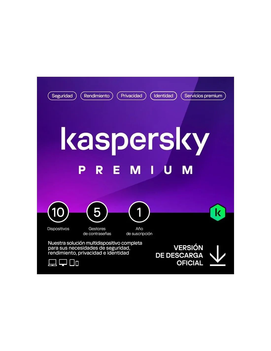 Kaspersky Premium 10 Dispositivos 1 Año Licencia Electrónica (ESD)