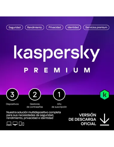 Kaspersky Premium 3 Dispositivos 1 Año Licencia Electrónica (ESD)