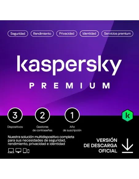 Kaspersky Premium 3 Dispositivos 1 Año Licencia Electrónica (ESD)