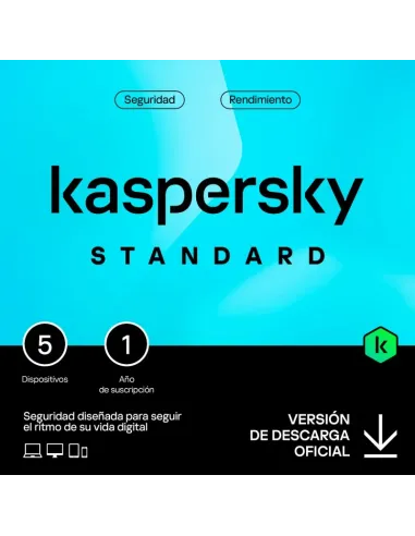 Kaspersky Standard 5 Dispositivos 1 Año Licencia Electrónica (ESD)