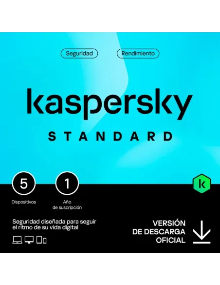 Kaspersky Standard 5 Dispositivos 1 Año Licencia Electrónica (ESD)