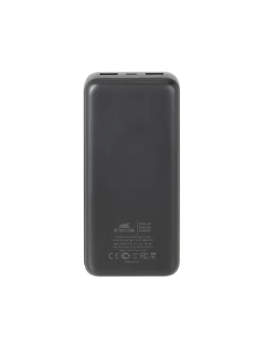 Rivacase VA2521 Powerbank 20000 mAh Pantalla LCD Carga Rápida 20W Negro