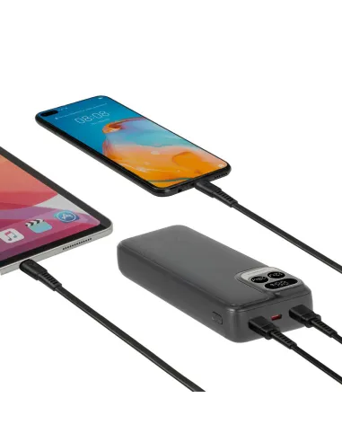 Rivacase VA2521 Powerbank 20000 mAh Pantalla LCD Carga Rápida 20W Negro