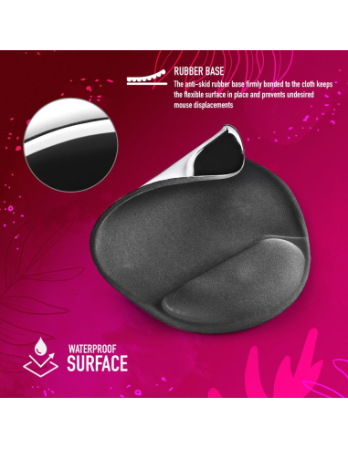 NGS KILIM GEL Alfombrilla Ergonómica de Gel Negra