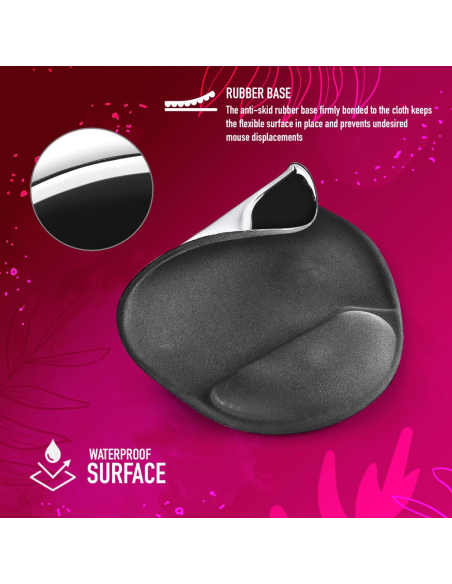 NGS KILIM GEL Alfombrilla Ergonómica de Gel Negra