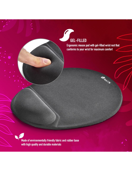 NGS KILIM GEL Alfombrilla Ergonómica de Gel Negra