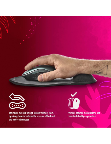 NGS KILIM GEL Alfombrilla Ergonómica de Gel Negra