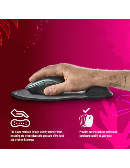 NGS KILIM GEL Alfombrilla Ergonómica de Gel Negra