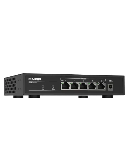 Qnap QSW-1105-5T Switch No Gestionado 5 Puertos Gigabit Ethernet Negro