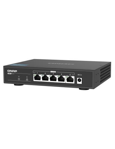 Qnap QSW-1105-5T Switch No Gestionado 5 Puertos Gigabit Ethernet Negro