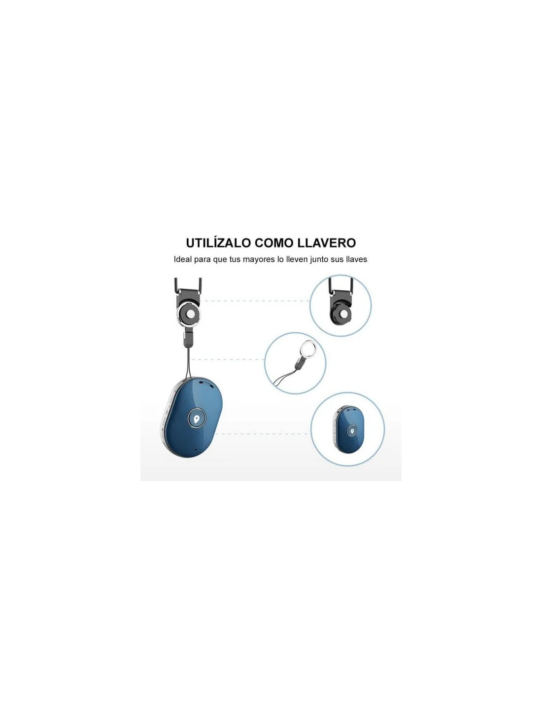 Leotec Smart Tracker Anti-Pérdida GPS IP67 Negro