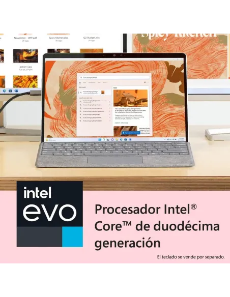 Microsoft Surface Pro 9 5G LTE Microsoft SQ3/16GB/512GB/13" Táctil Platino W11Pro