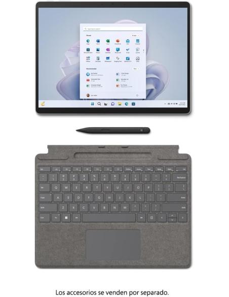 Microsoft Surface Pro 9 Intel Evo Core i5-1235U/8GB/256GB SSD/13" Táctil Platino W11Home