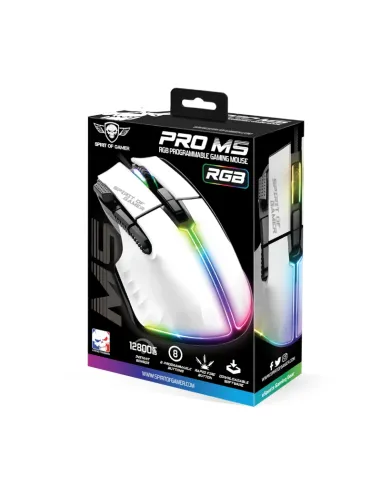 Spirit of Gamer S-PM5RGBWT Souris Pro M5 Blanco
