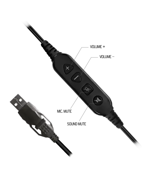 Spirit of Gamer MIC-EH10 Elite H10 RGB Negro
