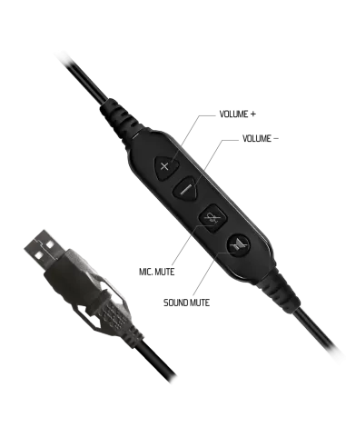 Spirit of Gamer MIC-EH10 Elite H10 RGB Negro