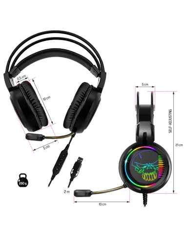 Spirit of Gamer MIC-EH10 Elite H10 RGB Negro