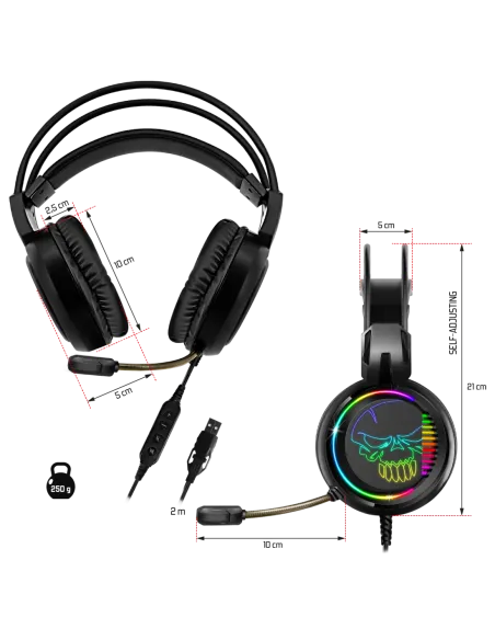Spirit of Gamer MIC-EH10 Elite H10 RGB Negro