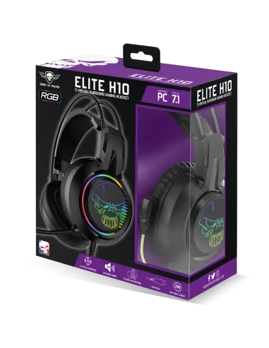 Spirit of Gamer MIC-EH10 Elite H10 RGB Negro