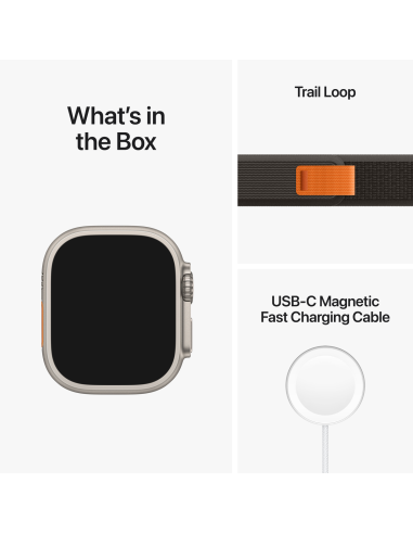 Apple Watch MQFW3TY/A Ultra LTE Titanio Correa Trail Loop Negra/Gris