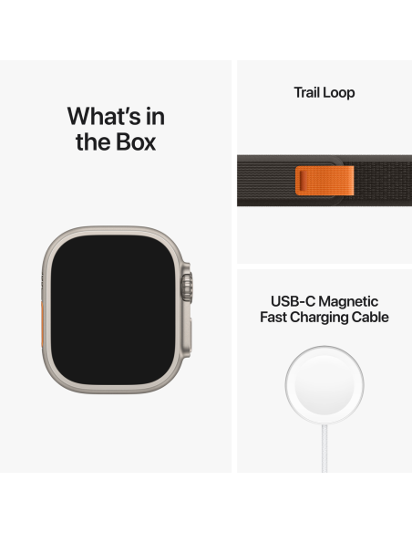 Apple Watch MQFW3TY/A Ultra LTE Titanio Correa Trail Loop Negra/Gris