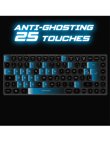 Spirit of Gamer CLA-EK70ES Teclado Semi-Mecánico RGB Inalambrico