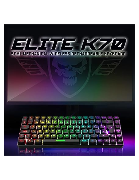 Spirit of Gamer CLA-EK70ES Teclado Semi-Mecánico RGB Inalambrico