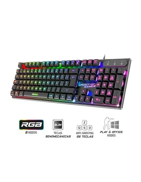 Spirit of Gamer CLA-PK1ES RGB Teclado Semi-Mecánico
