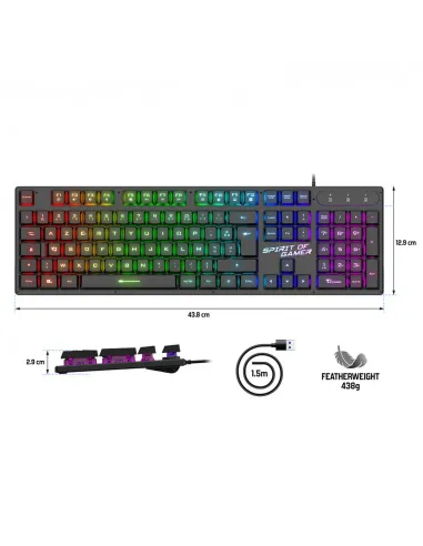 Spirit of Gamer CLA-PK1ES RGB Teclado Semi-Mecánico