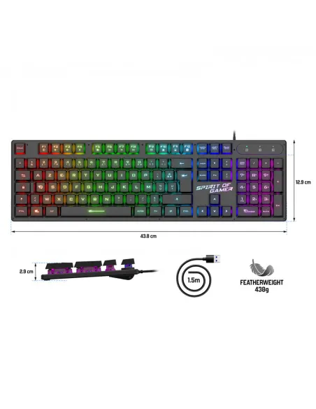 Spirit of Gamer CLA-PK1ES RGB Teclado Semi-Mecánico