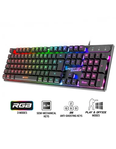 Spirit of Gamer CLA-PK1ES RGB Teclado Semi-Mecánico