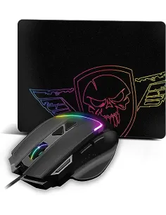 Spirit of Gamer S-PM3RGB PRO M3 RGB 7200DPI Negro + Alfombrilla