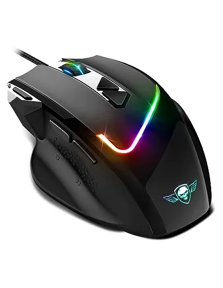 Spirit of Gamer S-PM3RGB PRO M3 RGB 7200DPI Negro + Alfombrilla