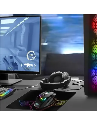 Spirit of Gamer S-PM3RGB PRO M3 RGB 7200DPI Negro + Alfombrilla