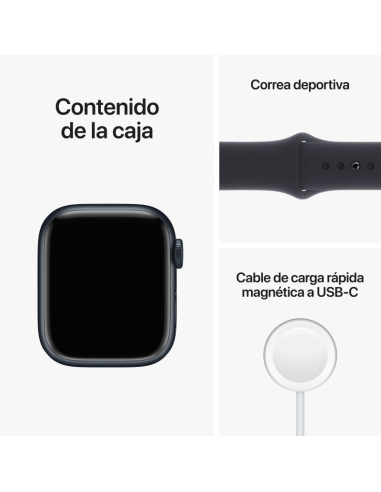 Apple Watch Series 8 Aluminio Correa Deportiva Medianoche
