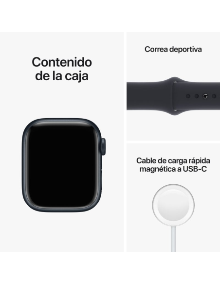 Apple Watch Series 8 Aluminio Correa Deportiva Medianoche