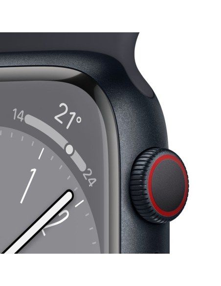 Apple Watch Series 8 Aluminio Correa Deportiva Medianoche