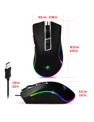 Spirit of Gamer S-PM6 PRO-M6 Ratón Óptico Gaming
