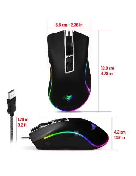 Spirit of Gamer S-PM6 PRO-M6 Ratón Óptico Gaming