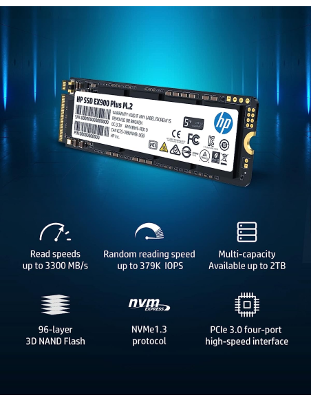 HP EX900 Plus SSD M.2 1TB PCIe Gen 3
