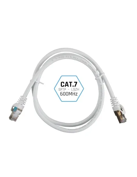 Iggual IGG318614 Cable de Red RJ45 SFTP LSZH Cat7 15m Blanco