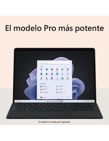 Microsoft Surface Pro 9 Intel Evo Core i7-1255U/16GB/256GB/13" Táctil Negro W11 Pro