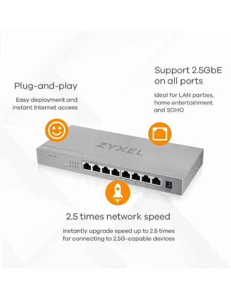 Zyxel MG-108 Switch 8 Puertos Gigabit Ethernet