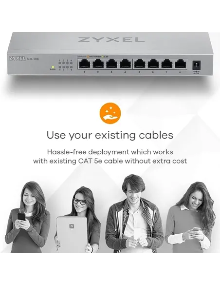 Zyxel MG-108 Switch 8 Puertos Gigabit Ethernet