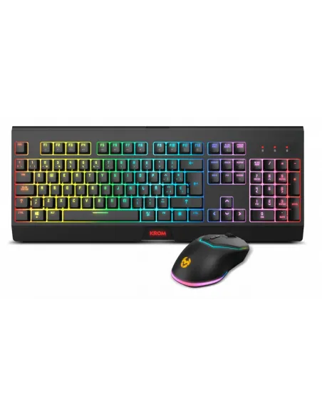 Krom Kabala NXKROMKBLSP Kit Teclado y Ratón Inalámbricos RGB